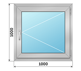 Одностворчатое окно Reynaers 1000x1000