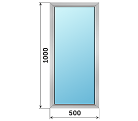 Одностворчатое окно Vidnal 500x1000