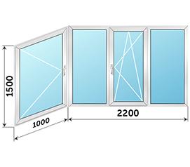 Окно на лоджию СИАЛ 3200x1500