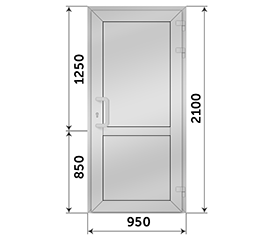 Одностворчатая дверь глухая Krauss 950x2100