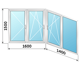 Окно на балкон AGS 3000x1500