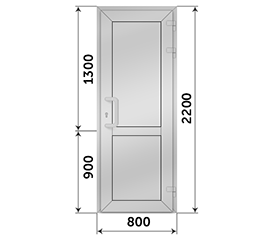Одностворчатая дверь глухая Reynaers 800x2200