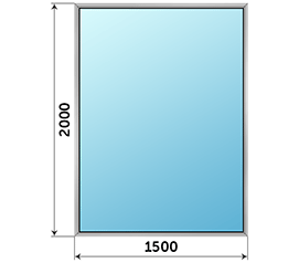 Одностворчатое окно SCHÜCO 1500x2000